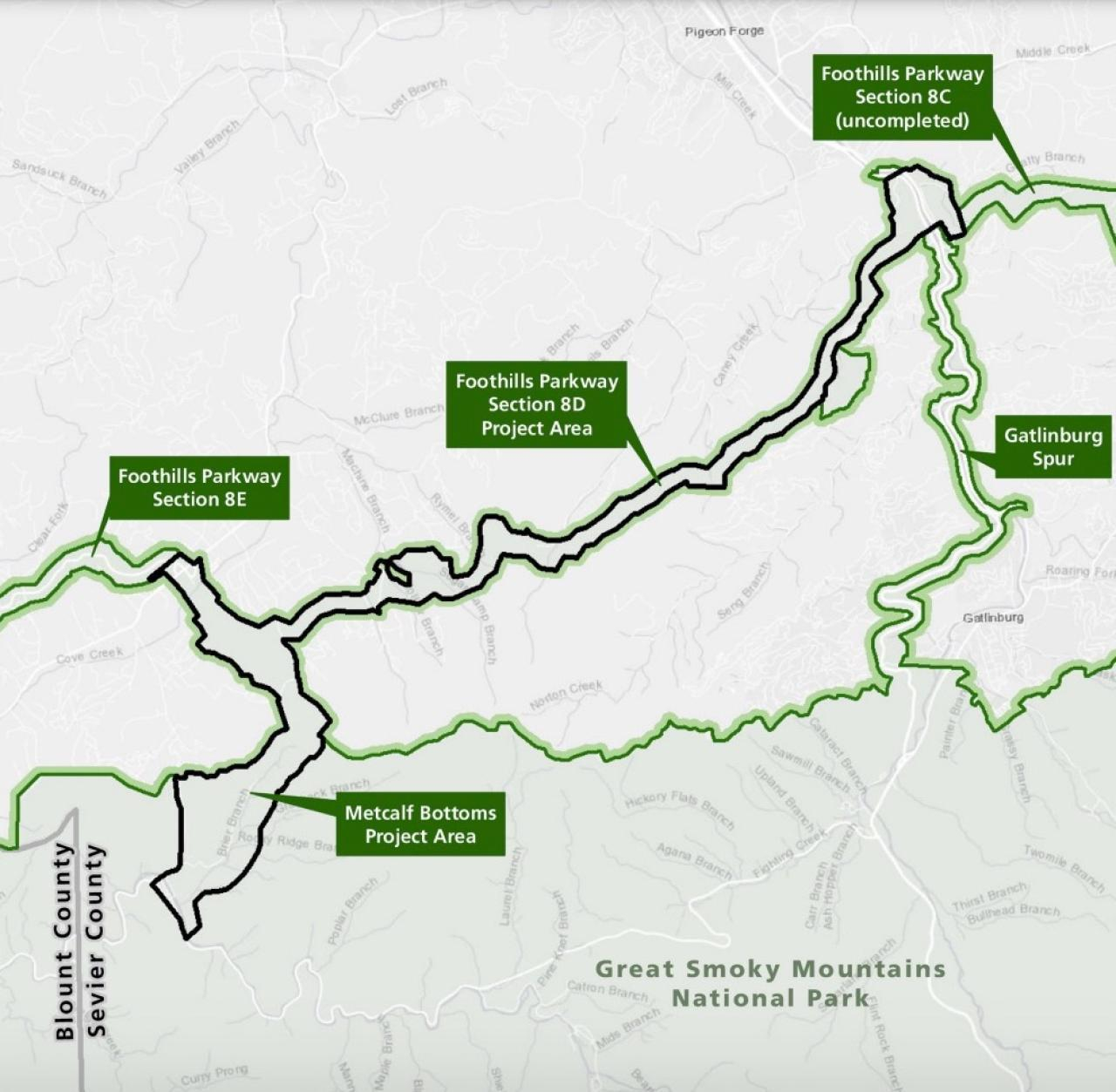 foothills map